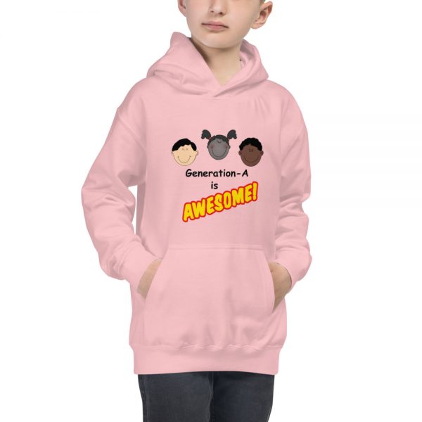 Generation-A Is Awesome! – Kids Hoodie - Pink3